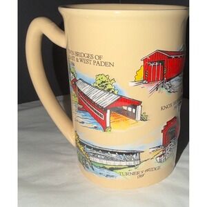 Unbranded Covered Bridges of Pennsylvania Coffee‎ Mug Tan Souvenir